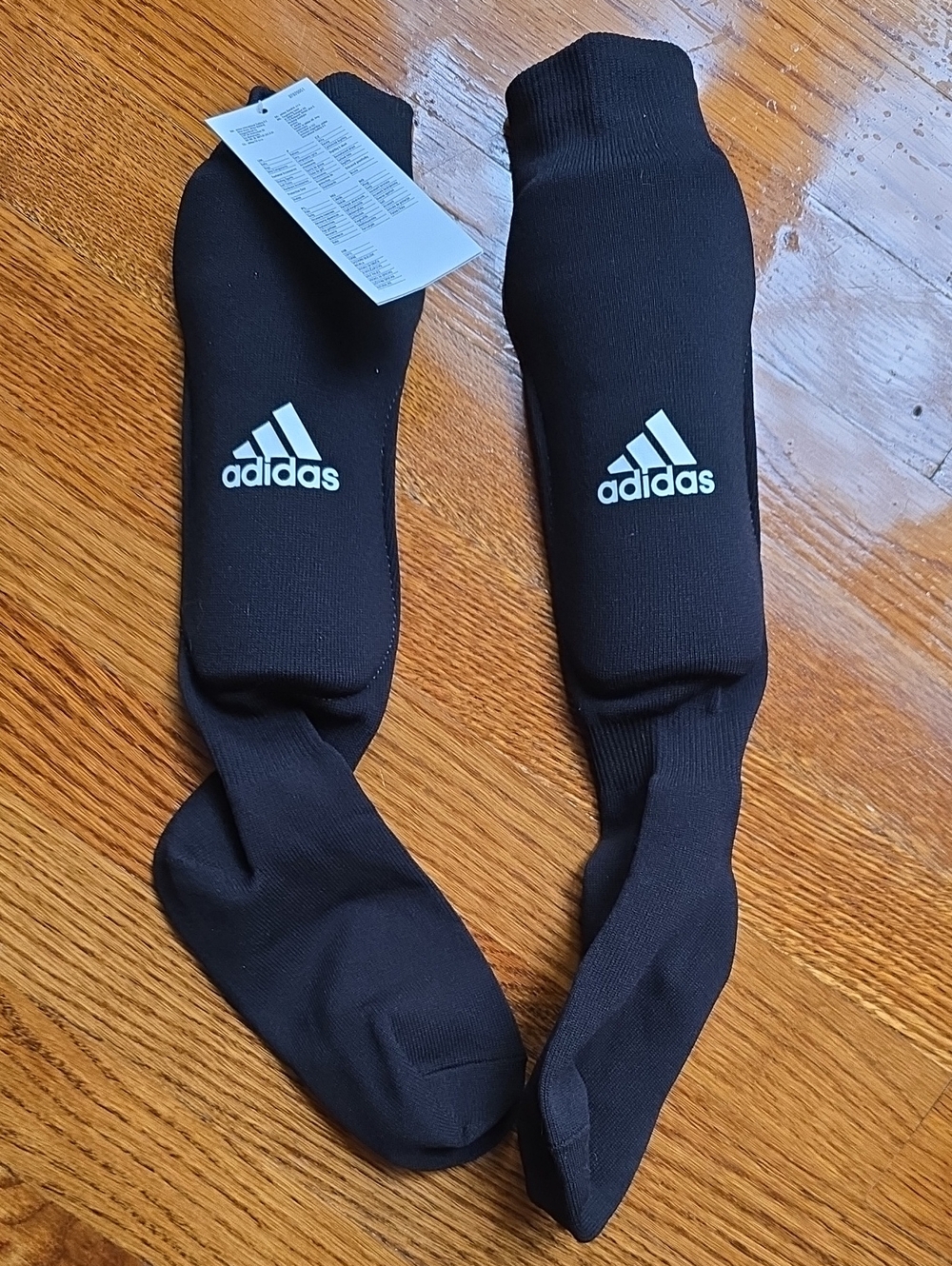 NWT adidas Black Soccer Socks with Built In Shin Guards